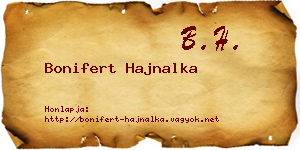 Bonifert Hajnalka névjegykártya