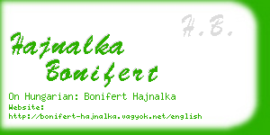 hajnalka bonifert business card